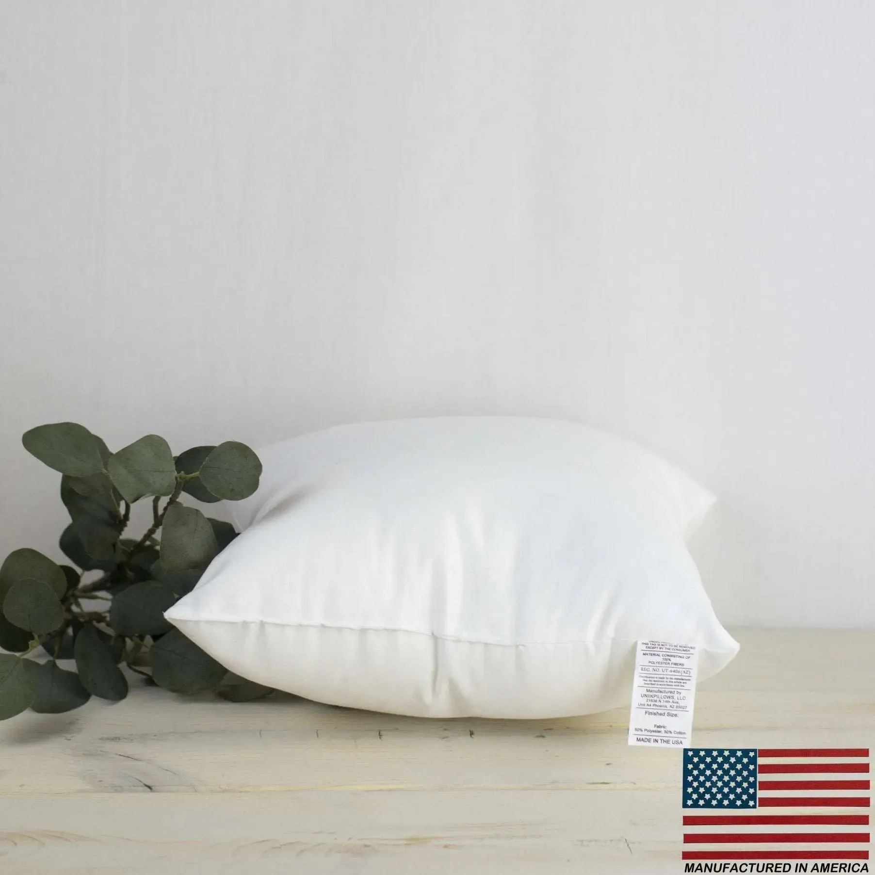 18x18 | Square Angel Hair Insert | Indoor Outdoor Down Alternative Hypoallergenic Pillow Insert | Quality Insert | Premium Insert