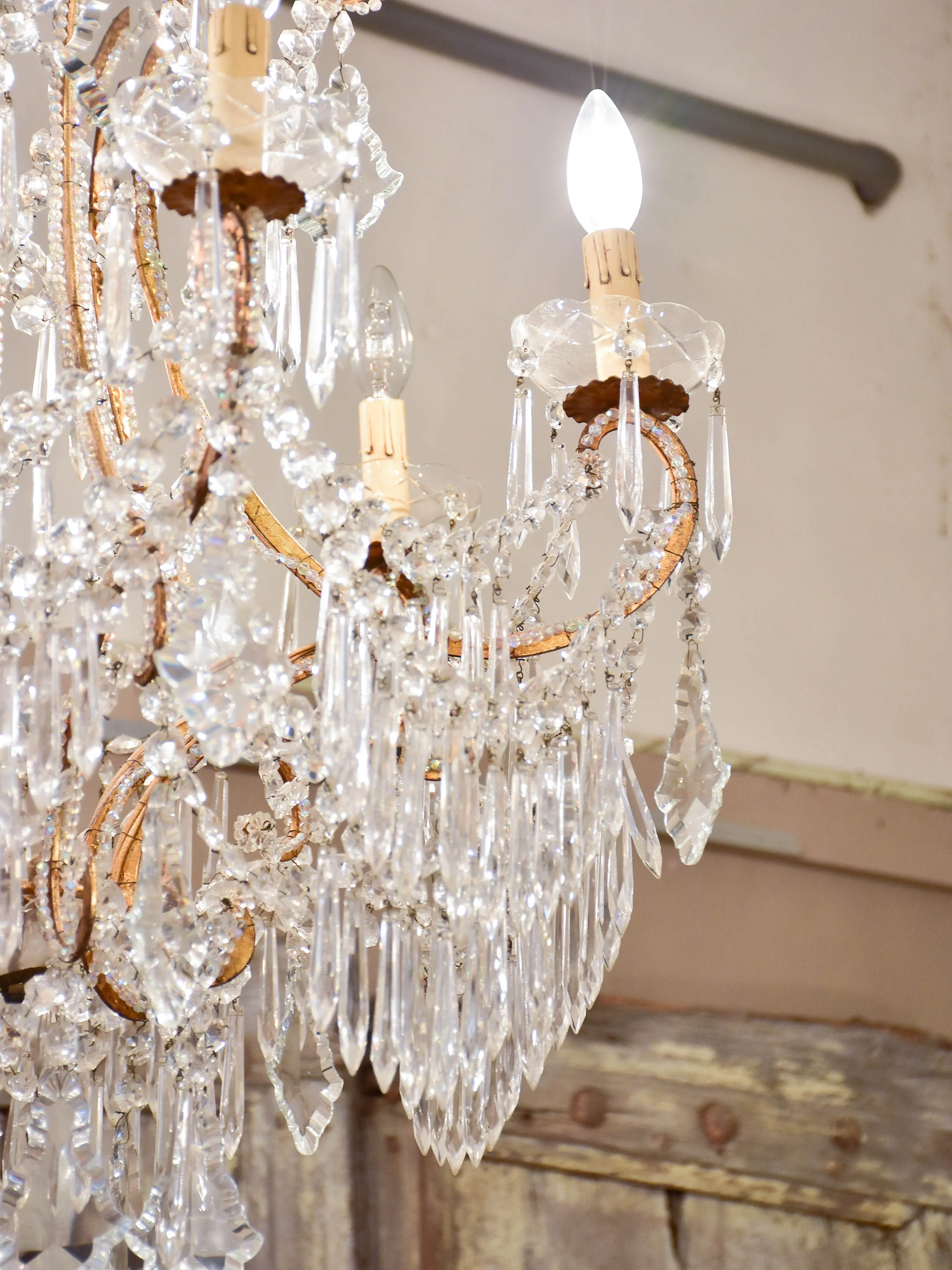 19th century Italian crystal chandelier