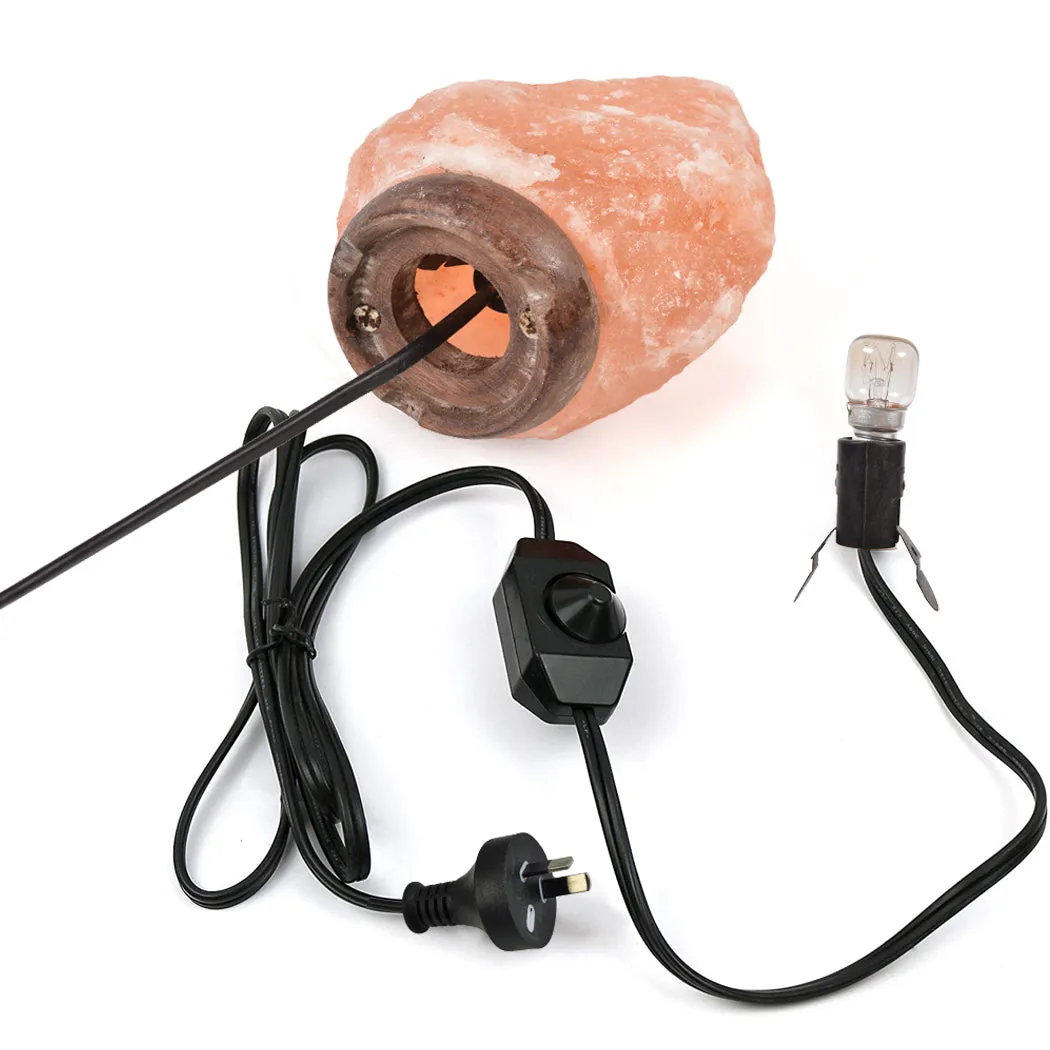 2 Pcs 3-5 kg Himalayan Salt Lamp Rock Crystal Natural Light Dimmer Switch