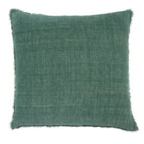 24x24 Lina Linen Pillow, Celeste Green