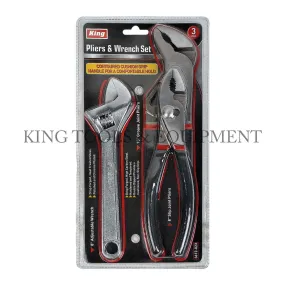 3-pc Assorted PLIERS and WRENCH SET - 3612-0