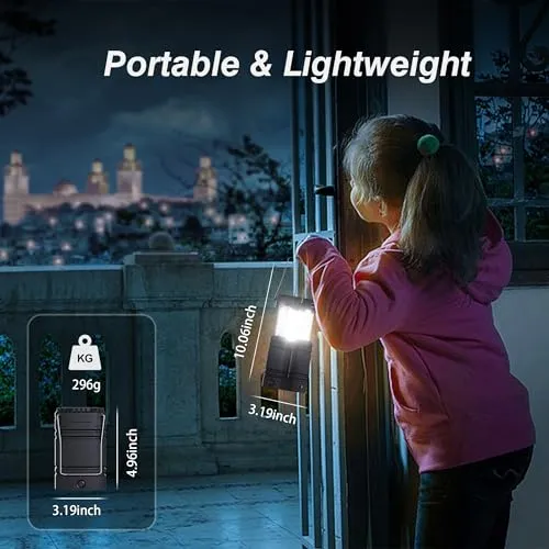 3000 Large Capacity Hand Crank Solar Camping Lantern, Portable Ultra Bright LED Torch, 23-26 Hours Running Time, USB Charger, Electronic Lantern for Outdoor