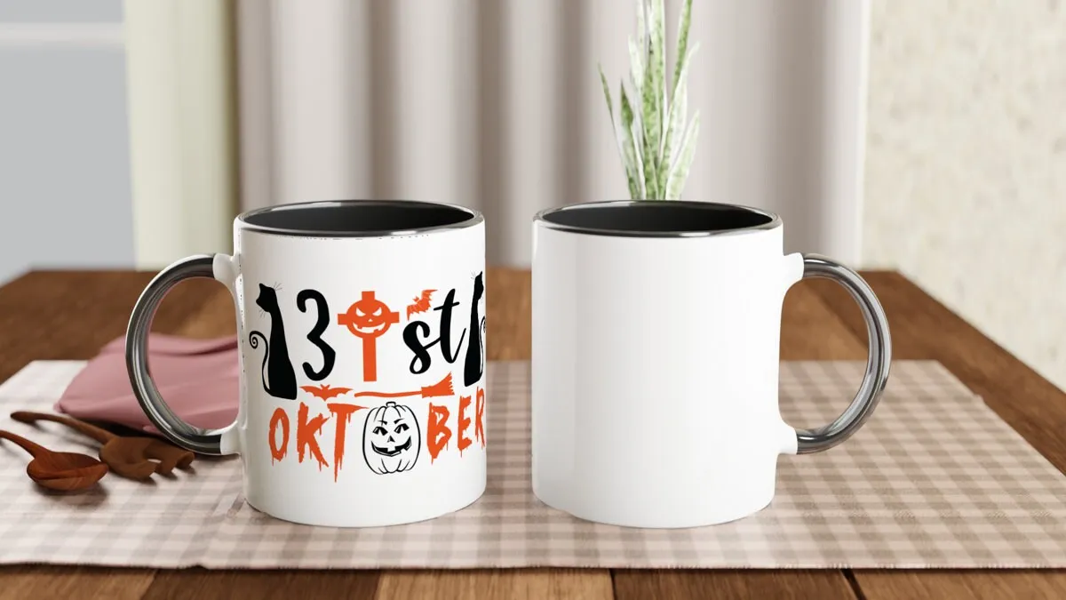 31 OCTOBER halloween  witch mug gift,handmade ceramic halloween gift-  31 october witch mug