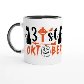 31 OCTOBER halloween  witch mug gift,handmade ceramic halloween gift-  31 october witch mug