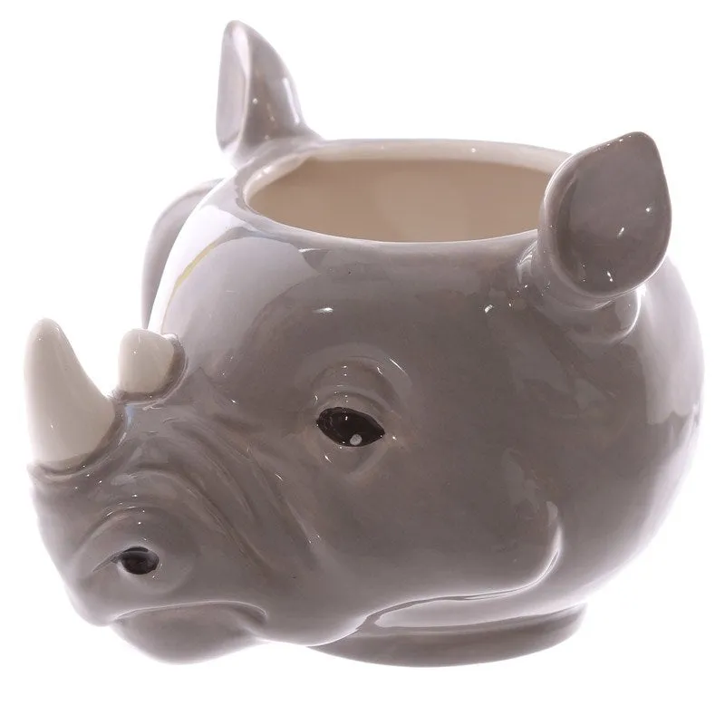 3D Rhinoceros Mug Rhino Head Ceramic Mugs Animal Drinkware Personalised 3D Animal Coffee Mug Novelty Gifts