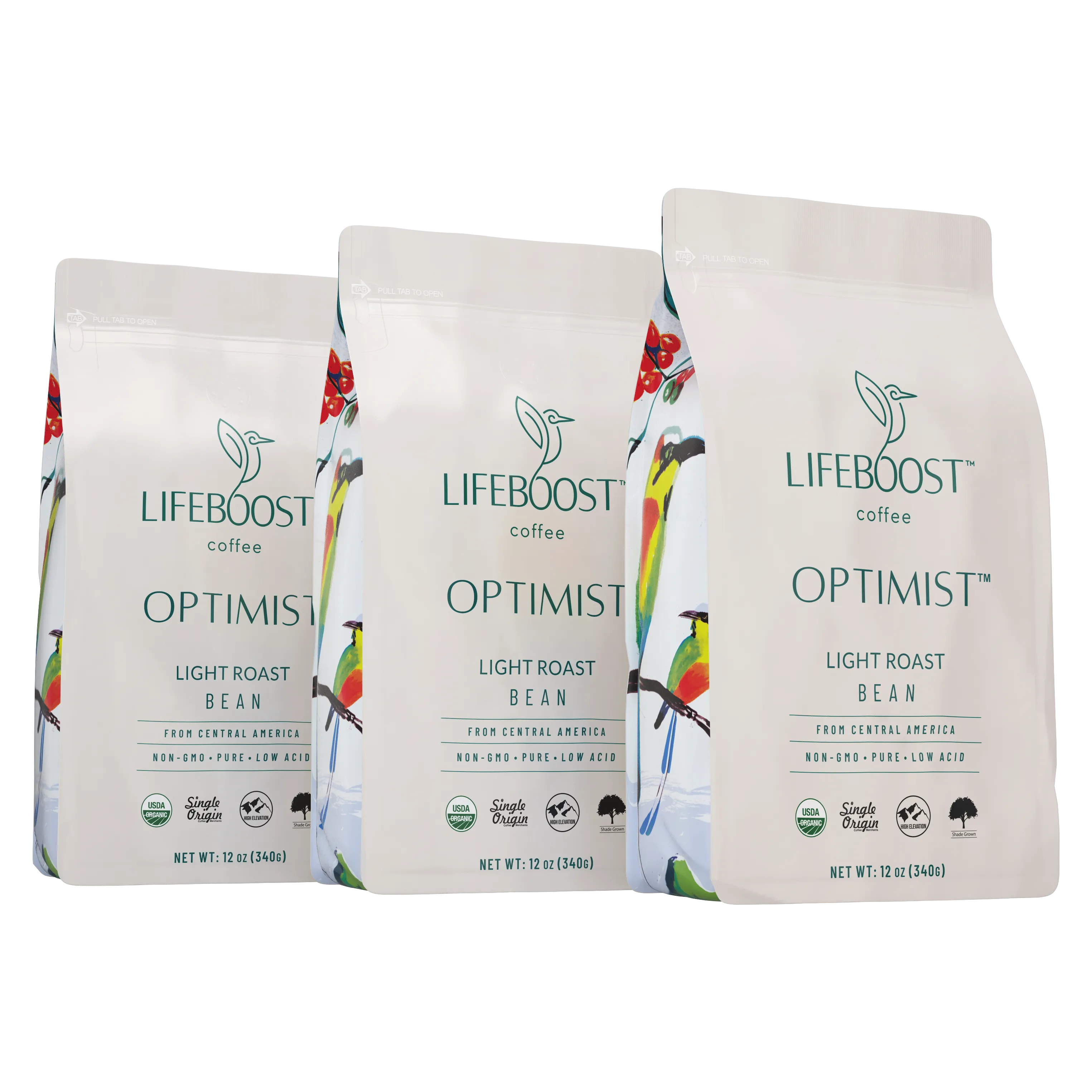 3x Optimist Light Roast Coffee 12 oz Bag - Healthy Coffee 50% OFF ot2e-s