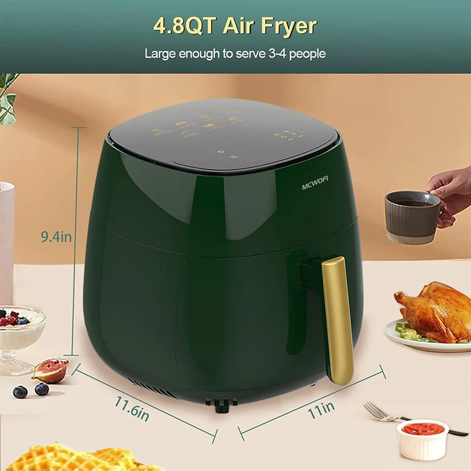 4.8QT Air fryers 1400W