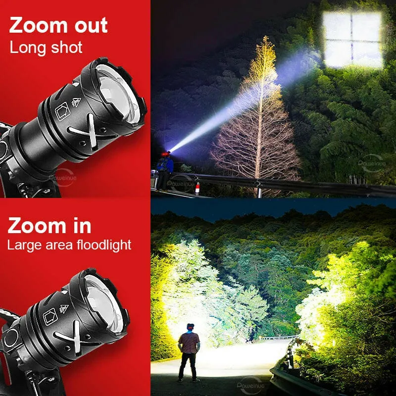 8000mAh Long Battery Life 4500LM LED Head Lamp Rechargeable Led Headlamp Fishing Headlight 18650 Cap Light Camping Head Lantern