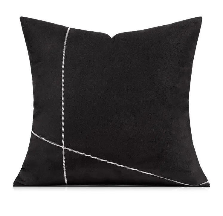 Abstract Decorative Throw Pillows for Living Room, Black Modern Pillows for Couch, Large Modern Sofa Pillow Cases, Decorative Pillow Covers