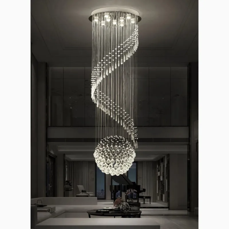 Agrate Brianza | Luxury Elegant Cascading Glass Chandelier