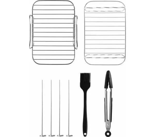 Air Fryer Rack and Accessory Pack 12 PCS | Silicone Air Fryer Liner Kit | 12 PCS Air Fryer Accessories Kit for Ninja Dual AF400UK & AF300UK & Tower T17088 | Reusable Air Fryer Liners & Air Fryer Rack Accessory