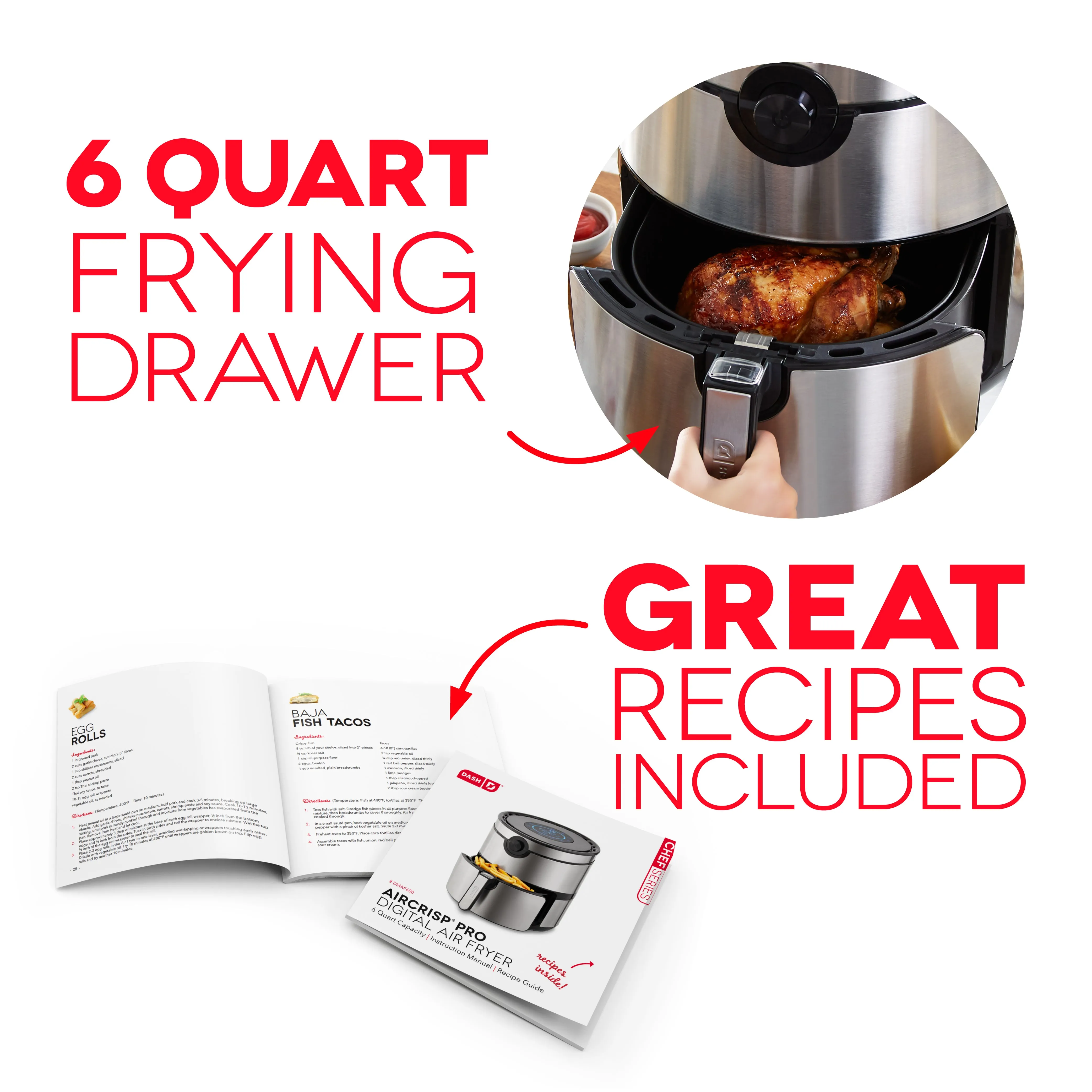 Aircrisp® Pro Digital Air Fryer 6Qt.