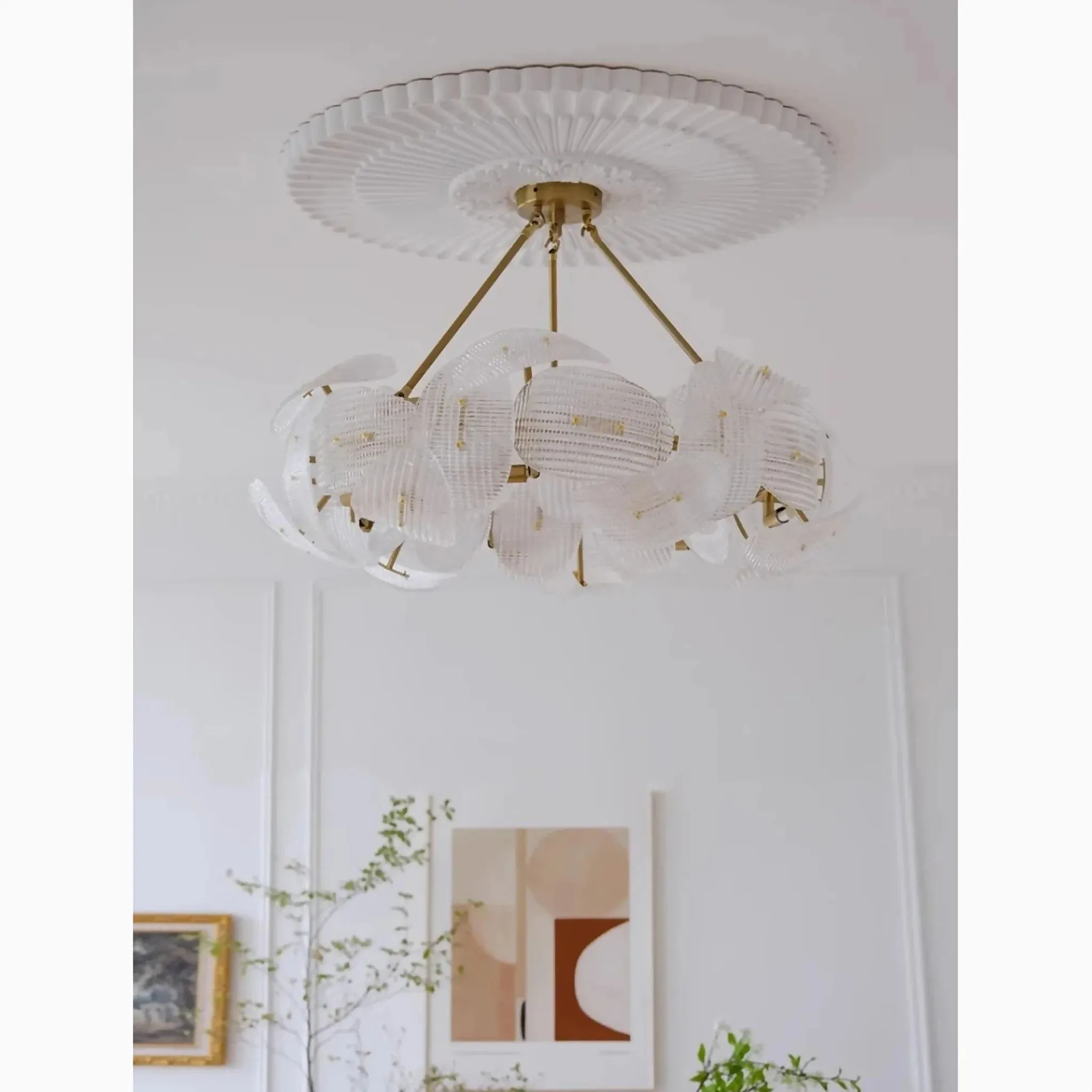 Alì | Luxury Creative Big Flower Shape Glass Chandelier