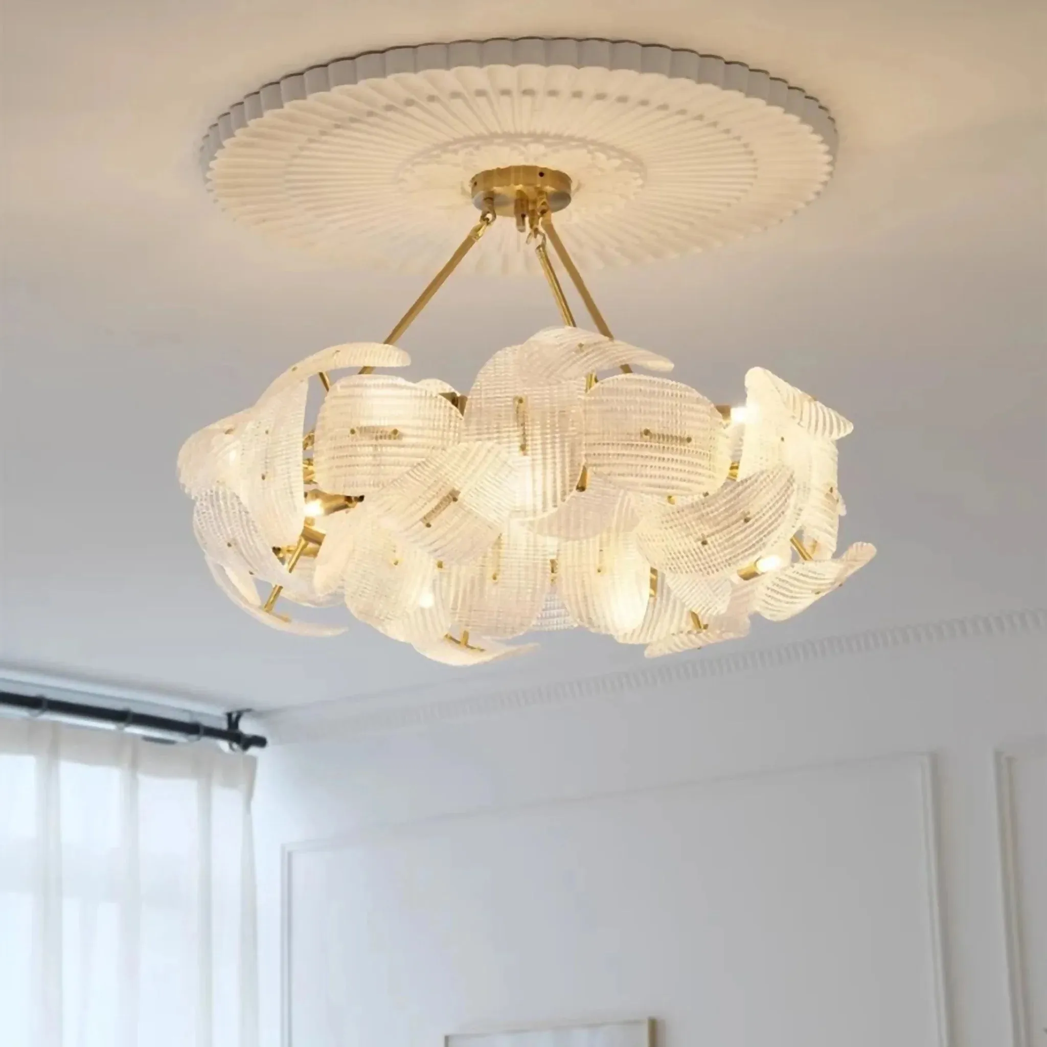 Alì | Luxury Creative Big Flower Shape Glass Chandelier