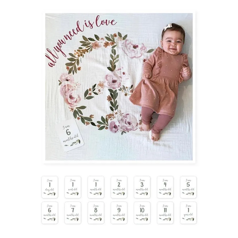 All You Need Is Love - Swaddle and Cards Set