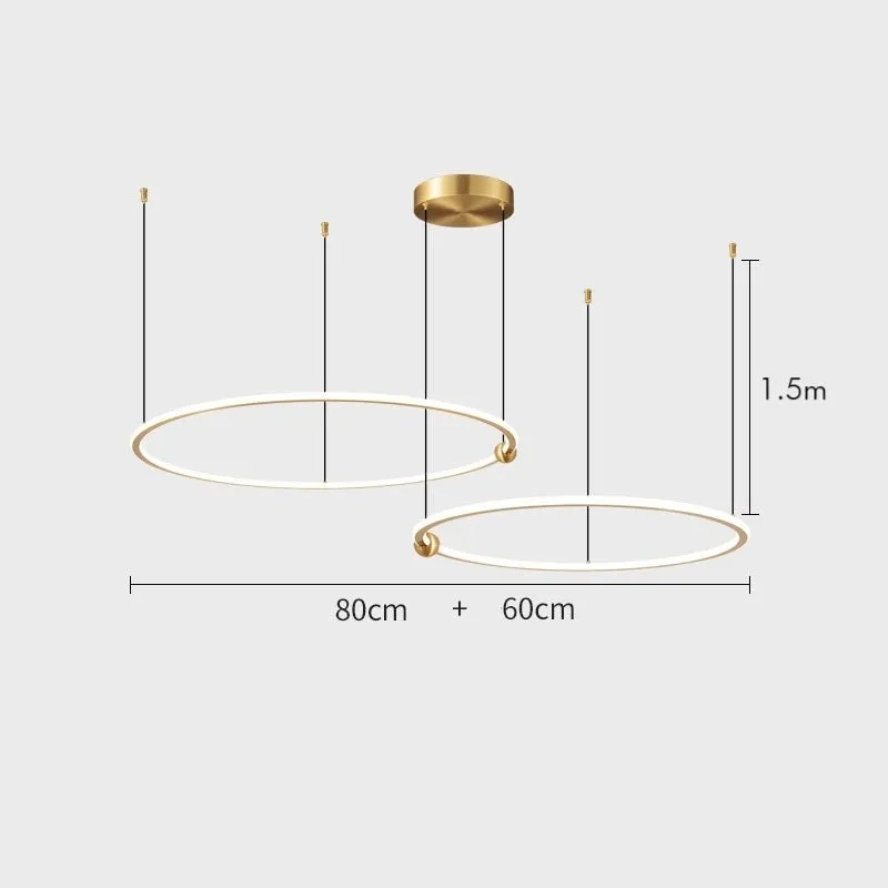 ANELLI Solid Brass Circular Chandelier