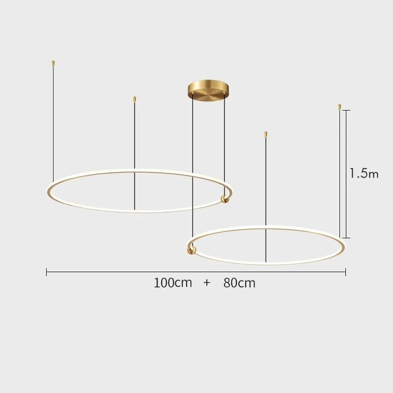 ANELLI Solid Brass Circular Chandelier