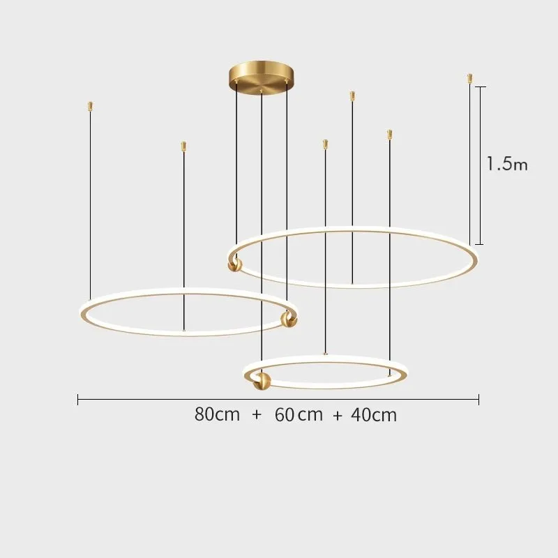 ANELLI Solid Brass Circular Chandelier