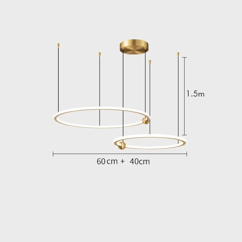 ANELLI Solid Brass Circular Chandelier