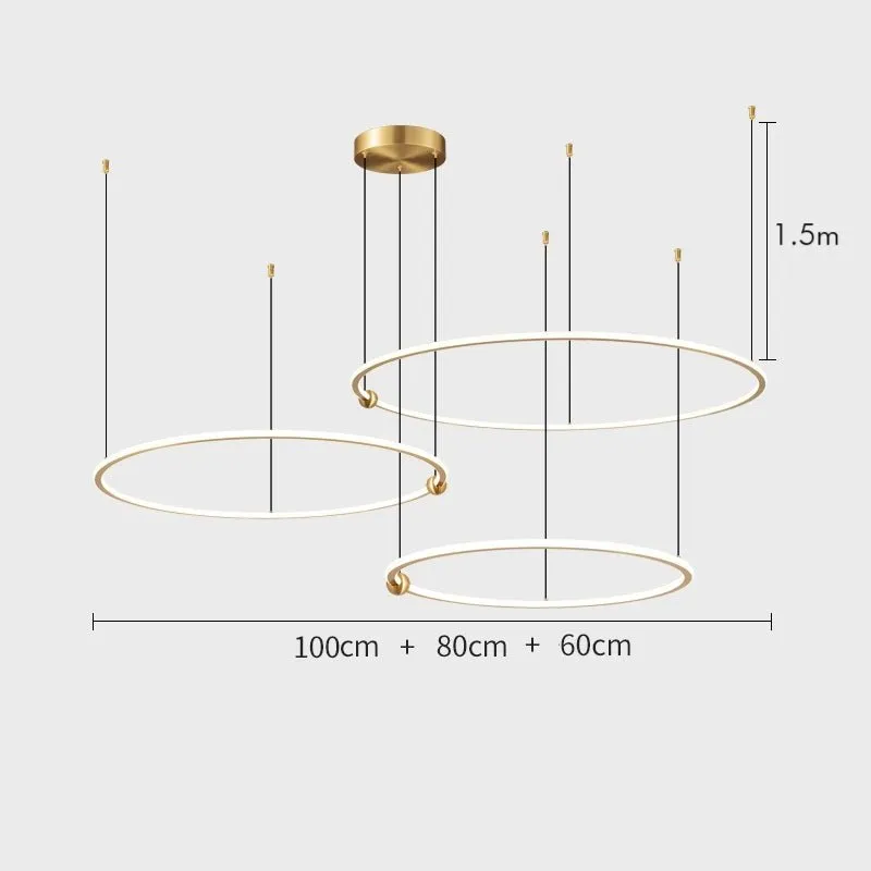 ANELLI Solid Brass Circular Chandelier