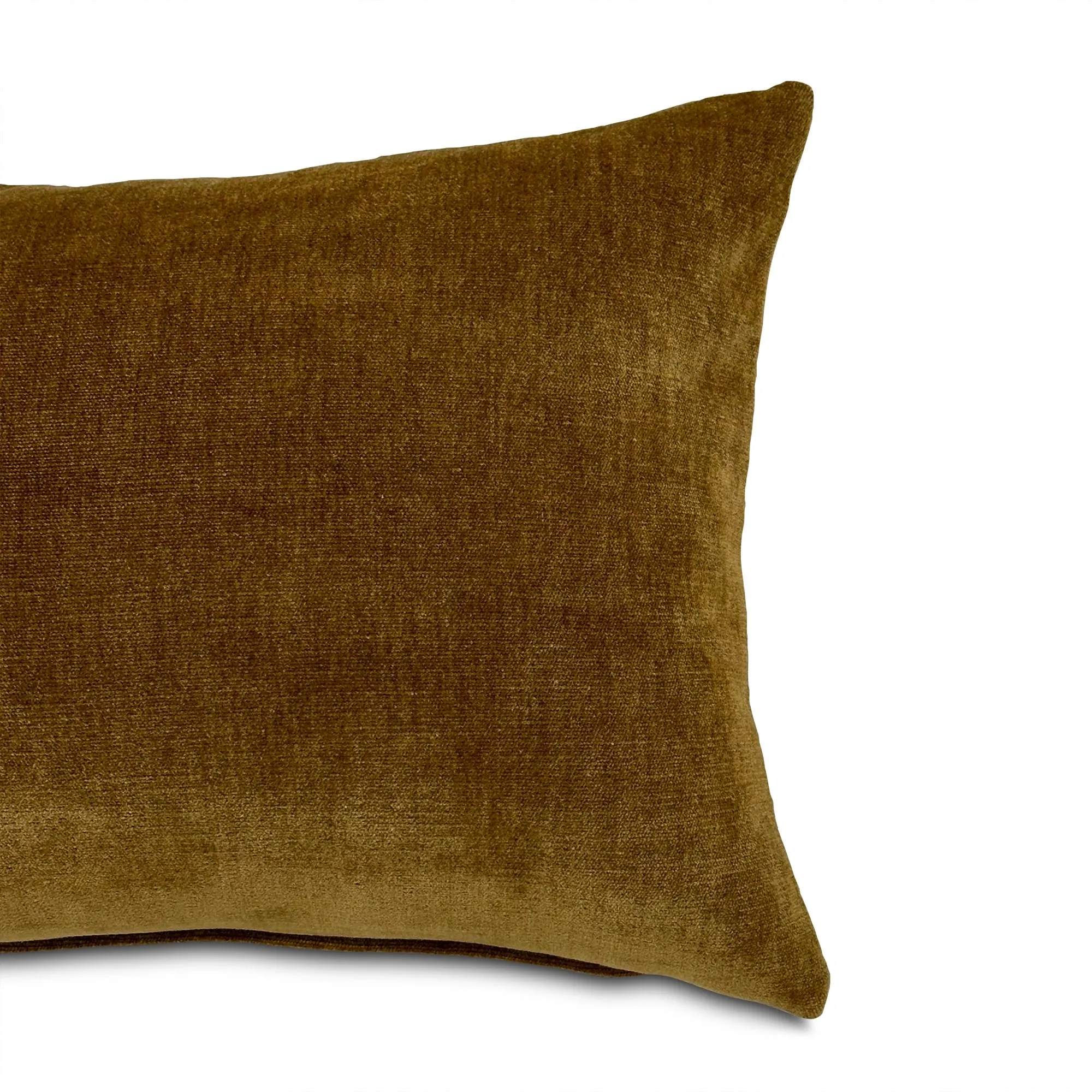 Antique Gold Velvet Lumbar Pillow Cover 15x26