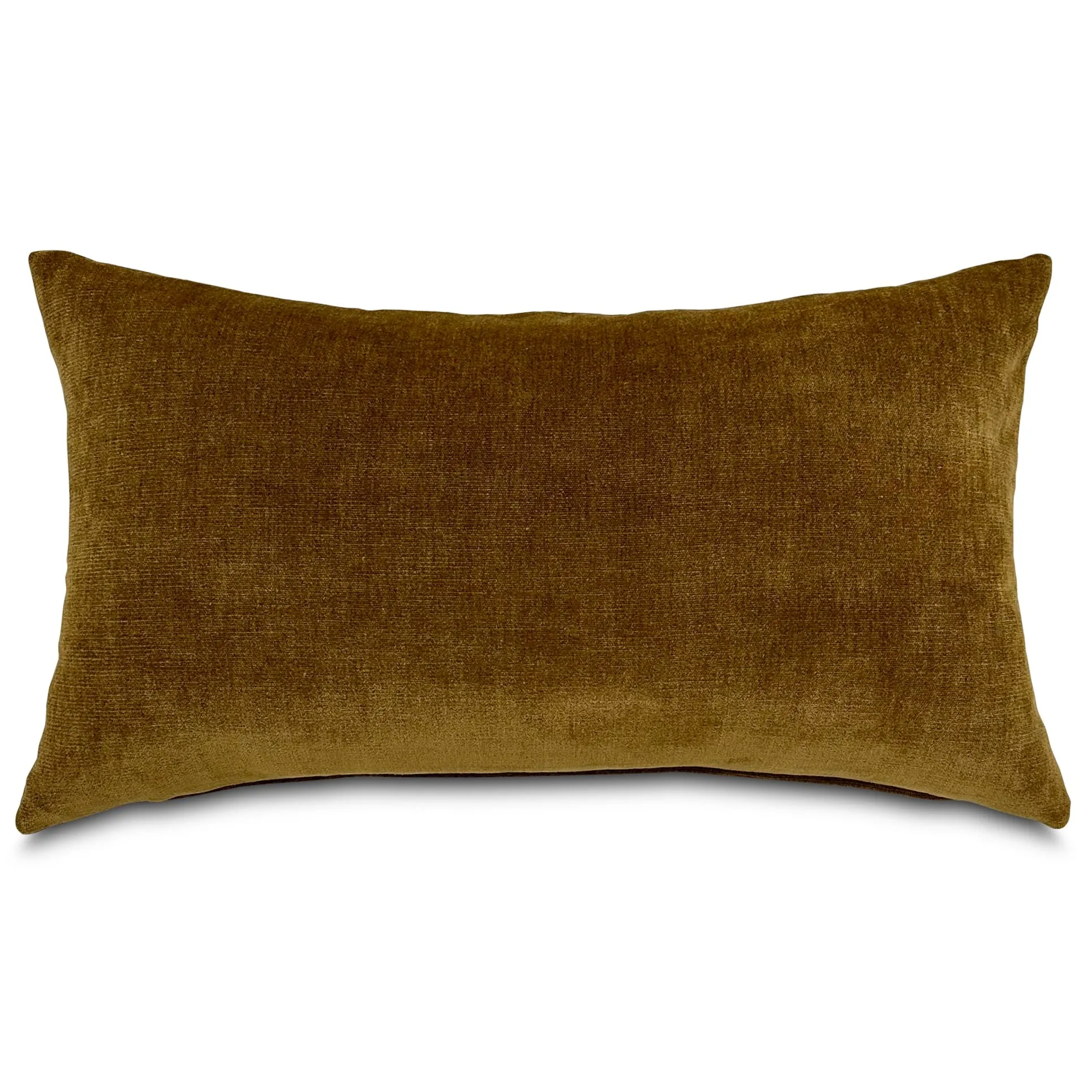 Antique Gold Velvet Lumbar Pillow Cover 15x26