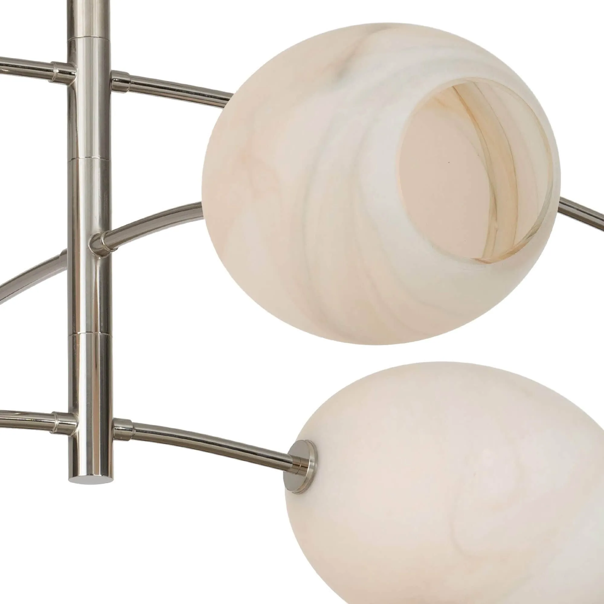 Artemis 6 Light Chandelier, Polished Nickel