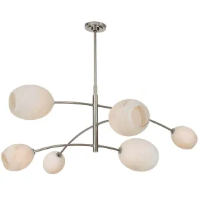 Artemis 6 Light Chandelier, Polished Nickel