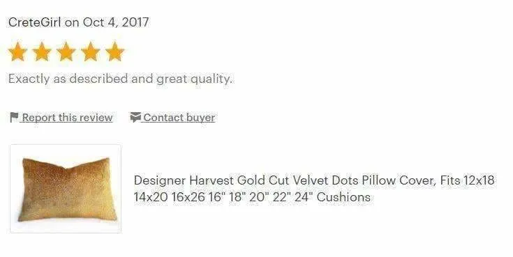 Ascott Harvest Gold Abstract Cut Velvet Dots Pillow Cover