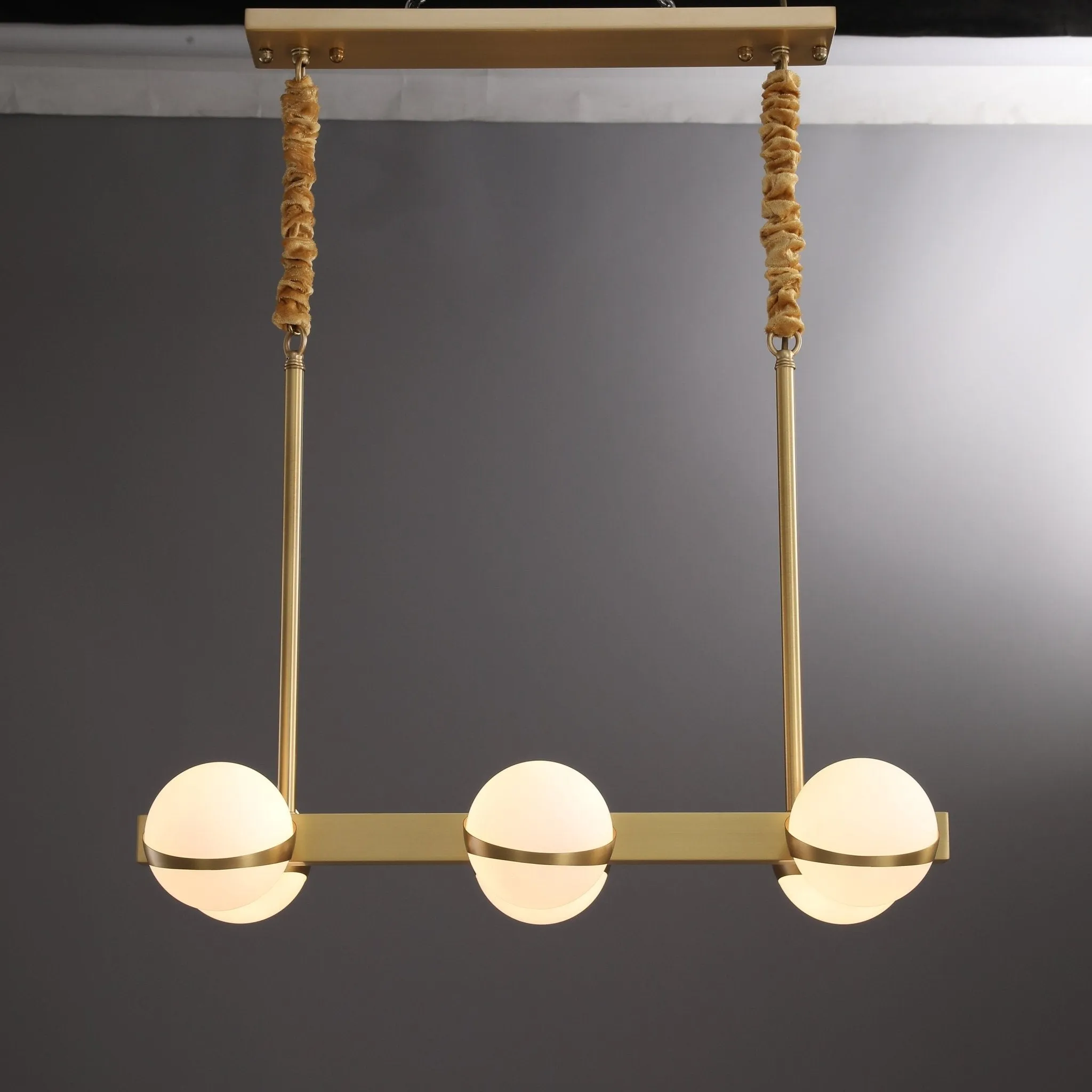 ASTRA Rectangular Solid Brass Chandelier