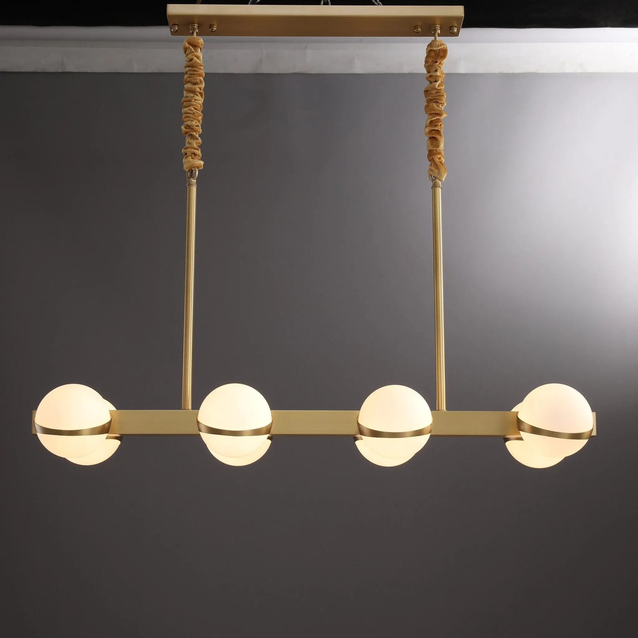 ASTRA Rectangular Solid Brass Chandelier