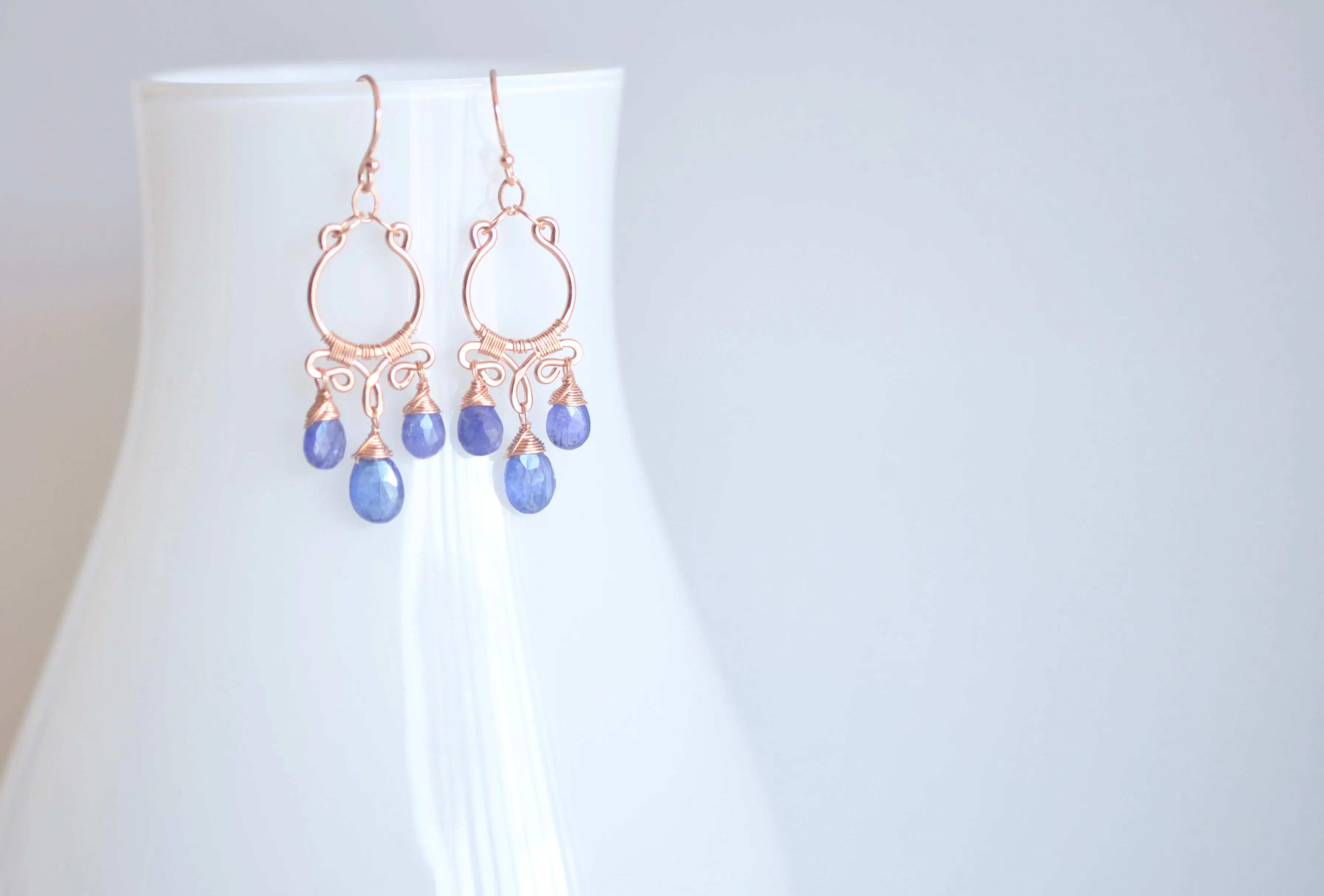 Aura - Tanzanite, 14k Rose Gold Filled Earrings