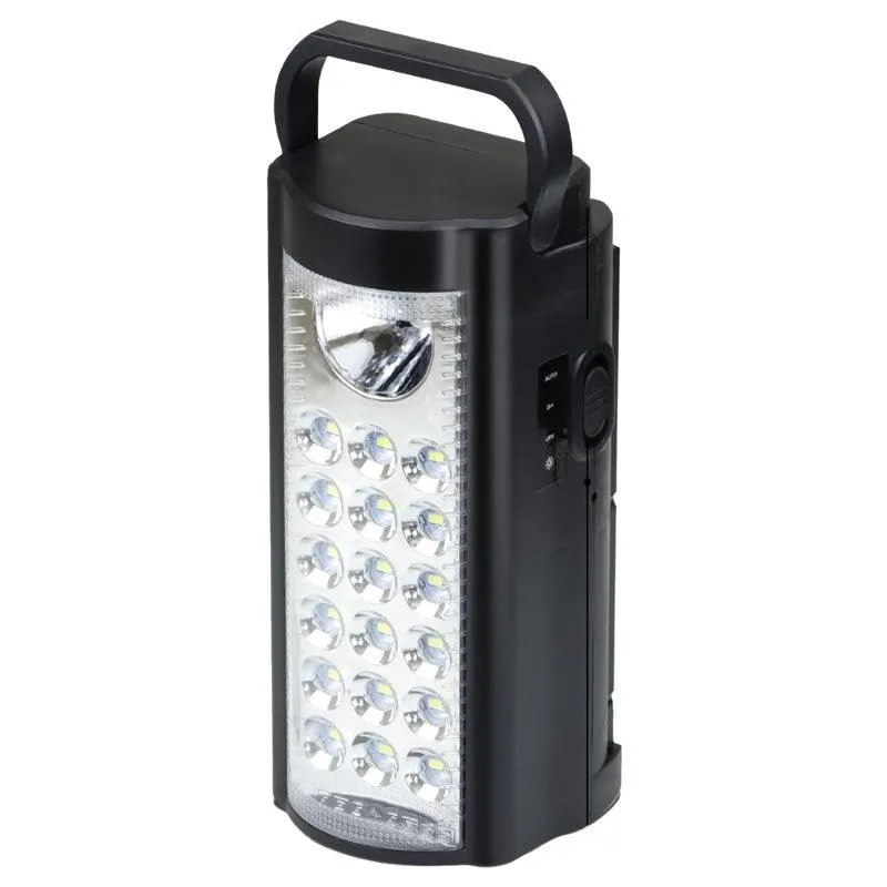 Auto Mode & Built-In Plug Rechargeable Led Lantern Light Q-Led019 Black