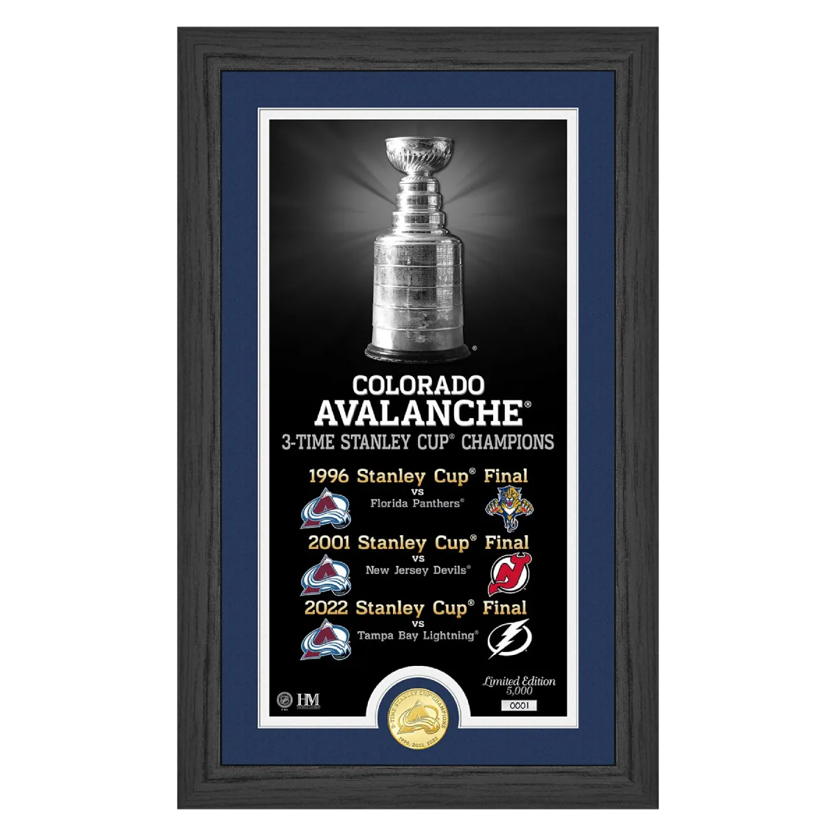 Avalanche 2022 Stanley Cup Champions Legacy Frame