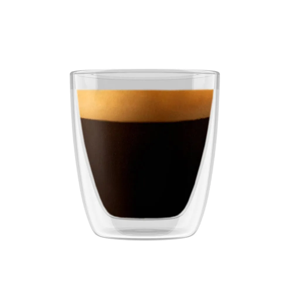 Bellucci 3.7 Oz. Double Wall Espresso Glass 4-Piece Set - DWBEL80ML