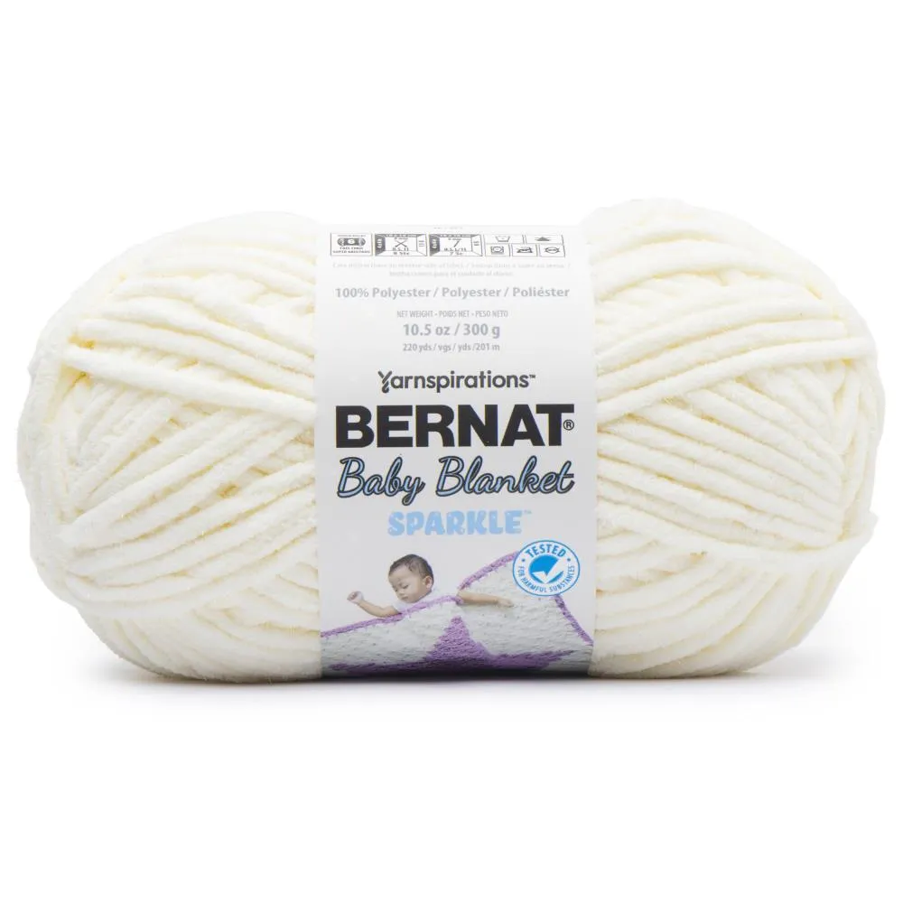 Bernat Baby Blanket Sparkle Yarn - Moonlight