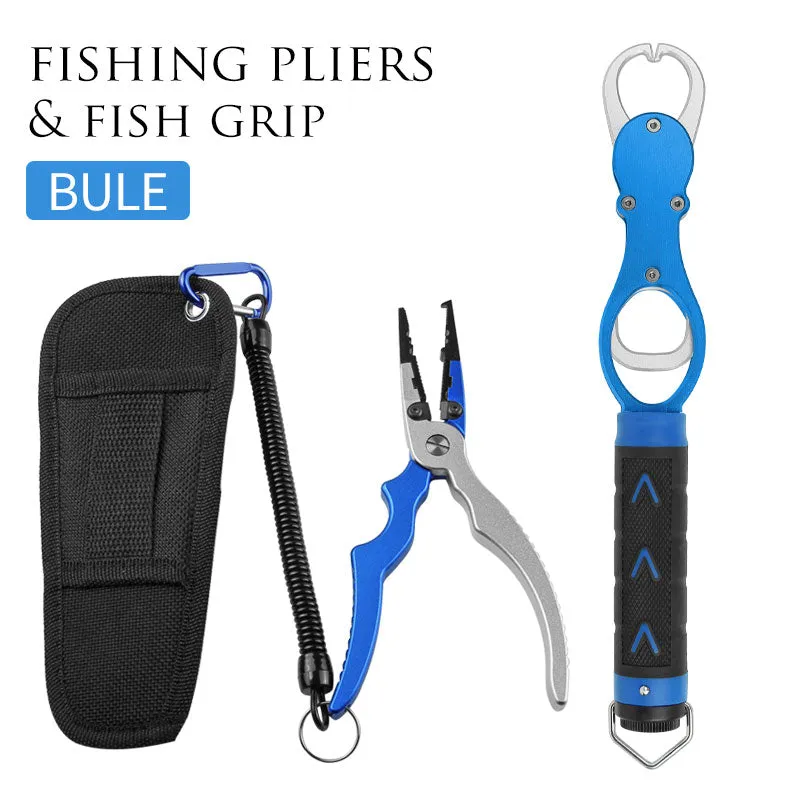 Best Aluminum Alloy Fishing Pliers Grip Set Fishing Tackle Gear Hook Recover Cutter Line Split Ring Fishing Accessories