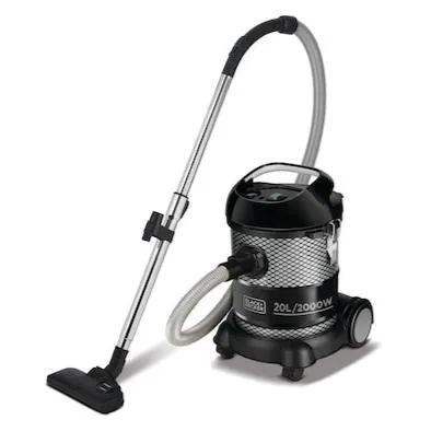 Black Decker, Barrel Vacuum Cleaner 20 Litre, 2000 Watt Black, BV2000