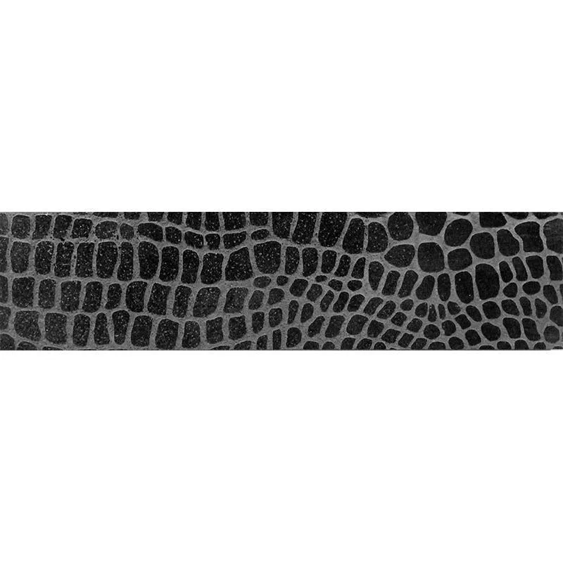 Black Gator Etched Subway Marble Tile