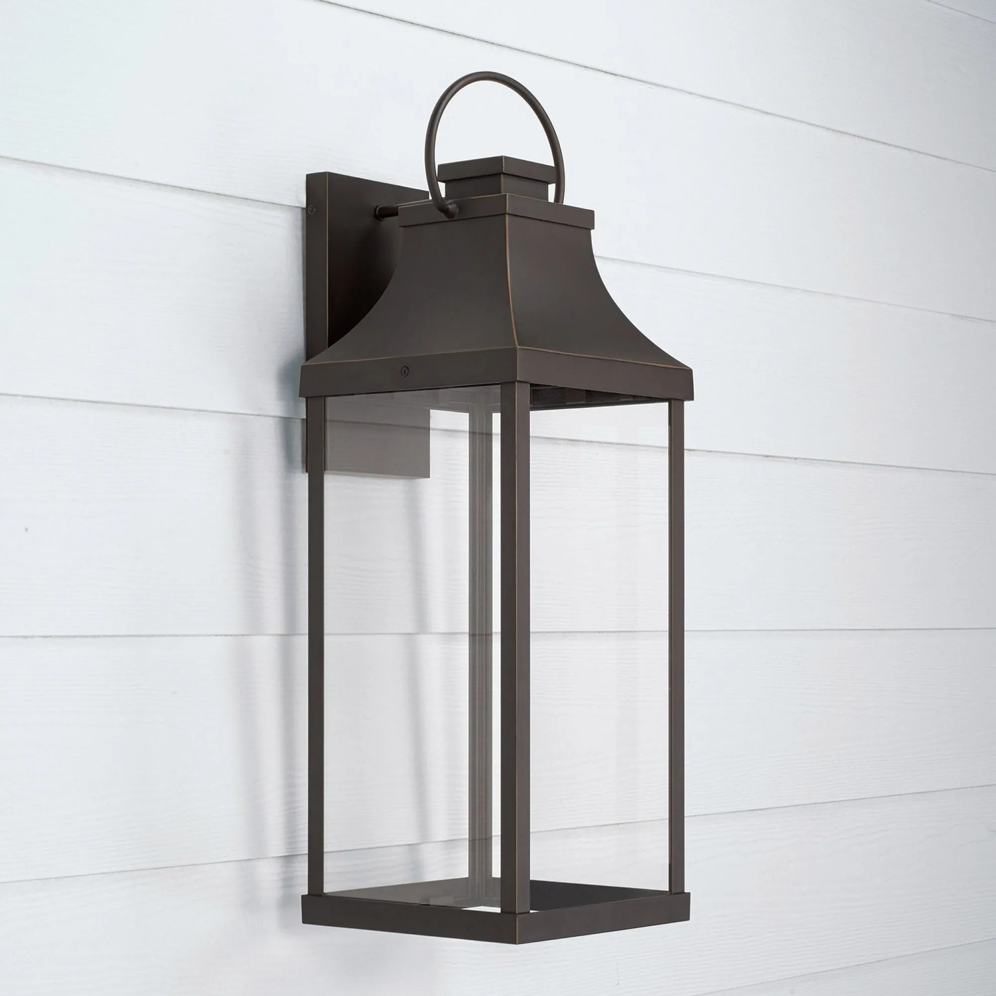 Bradford Night Sky Coastal Outdoor Wall Lantern - 27" Oiled Bronze