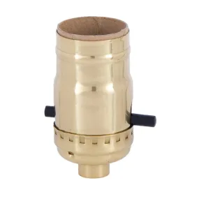 Brass Lamp Sockets, Push Thru