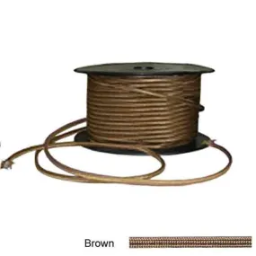 Brown Fabric Covered Lamp Wire, twin