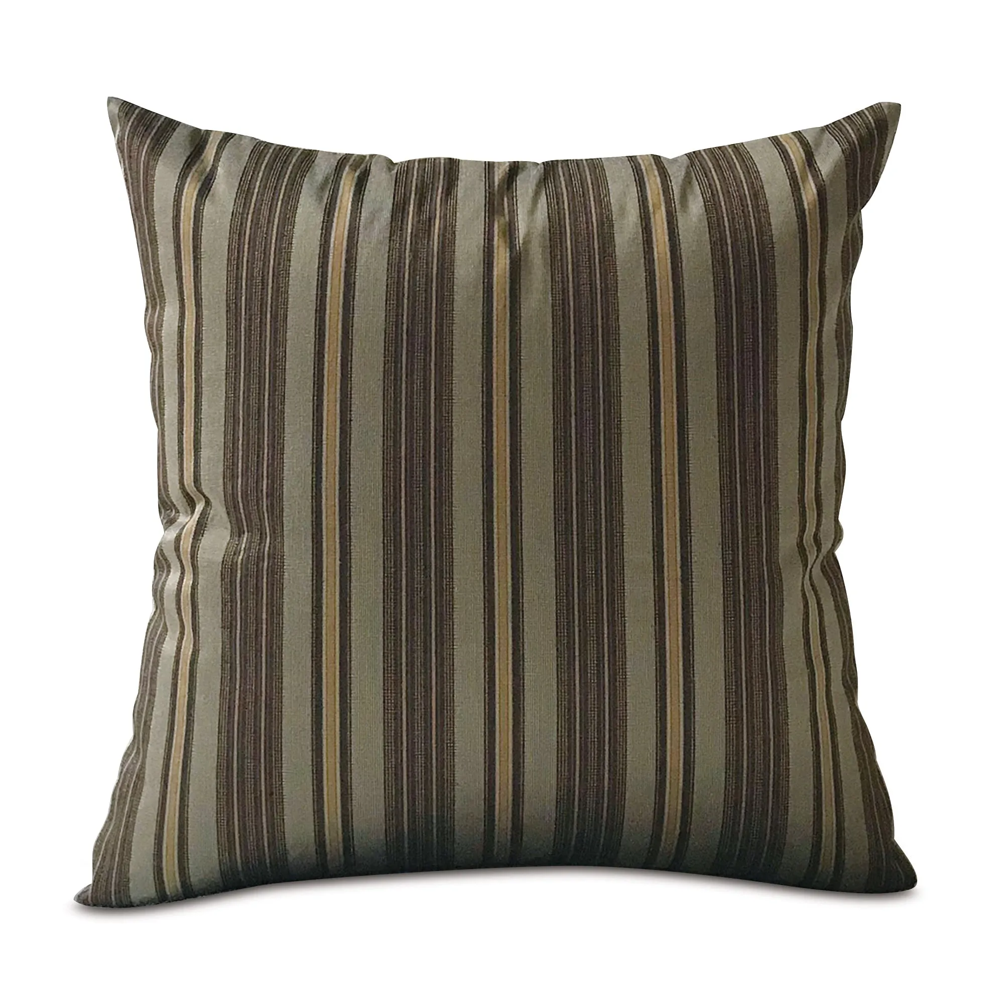 Brown Striped Throw Pillow Cover 24x24