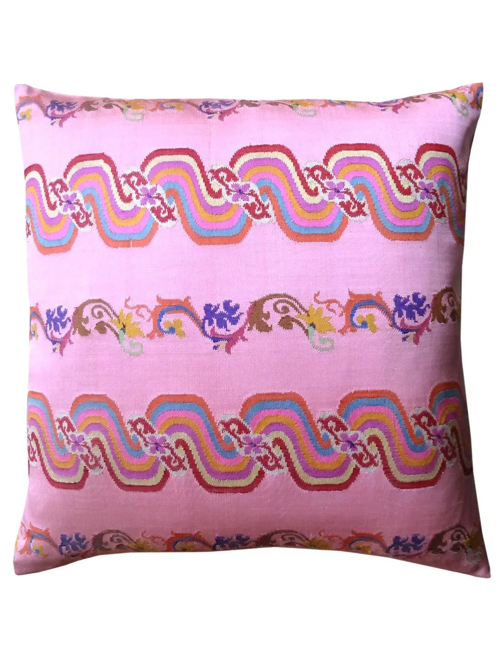 Burmese Silk Pillow Pink