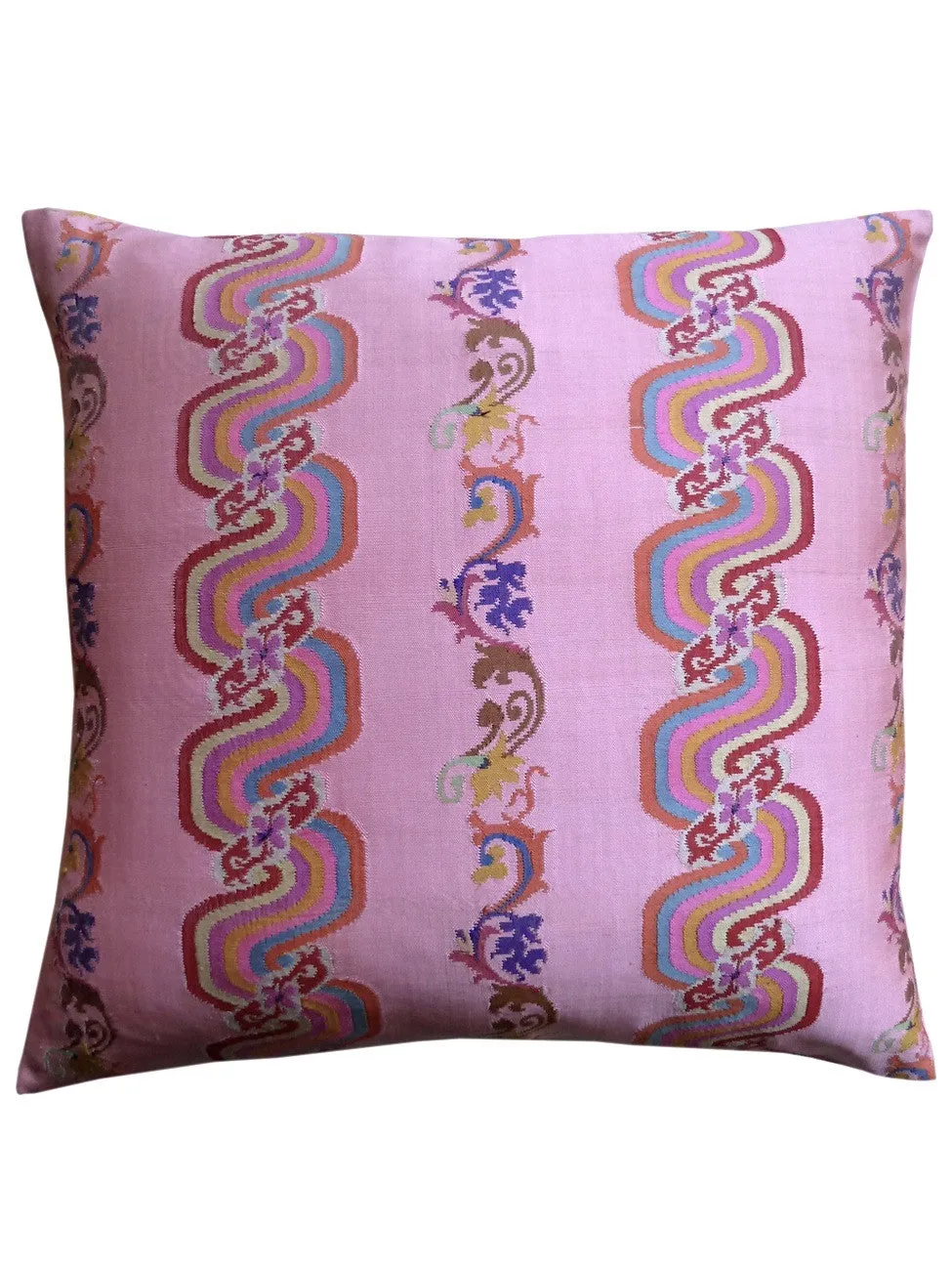 Burmese Silk Pillow Pink