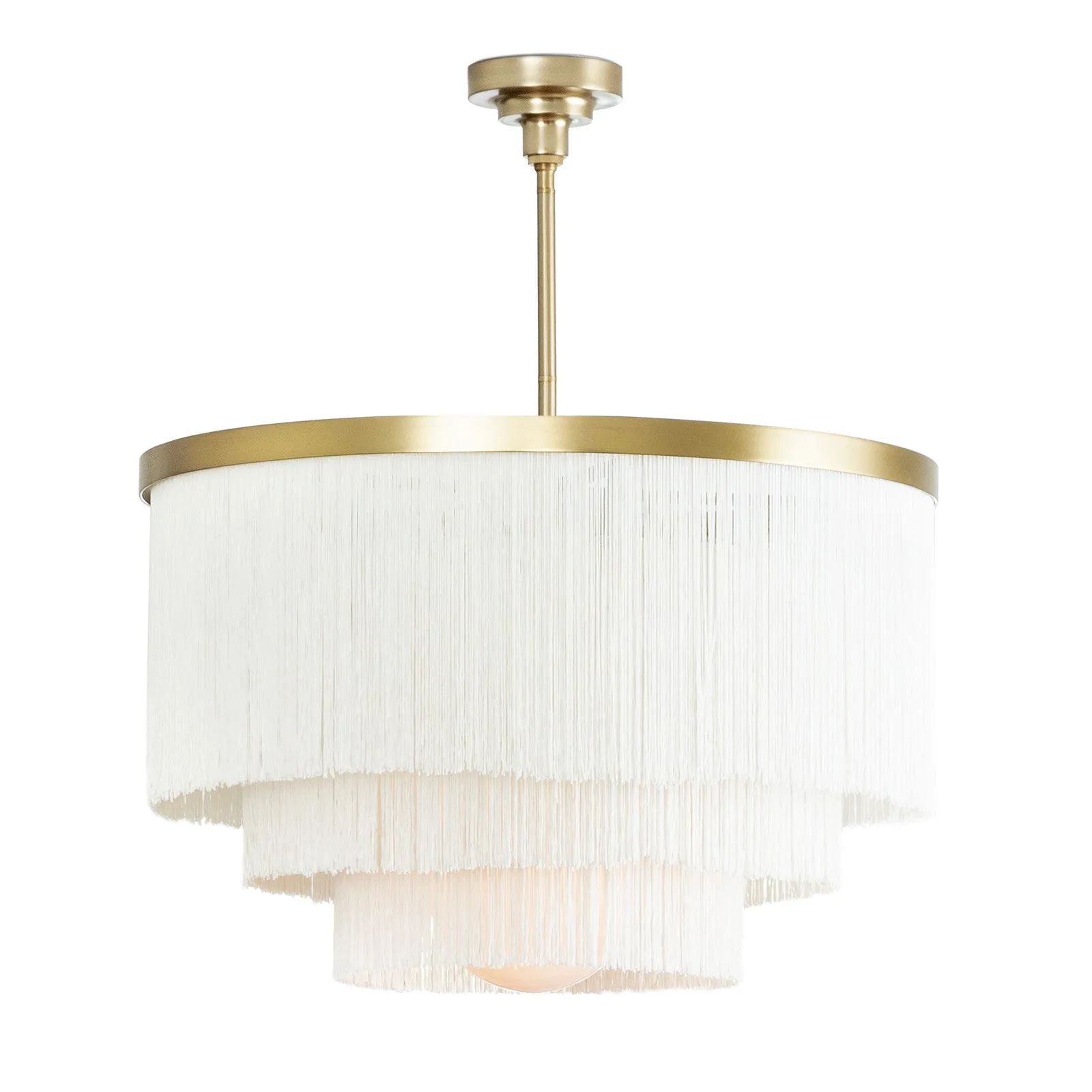 Cabaret Fringe Chandelier - Ivory