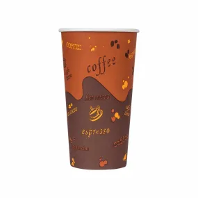 Cafe Coffee Cups | 20oz Stock Print Paper Hot Cups (90mm) - 600 ct