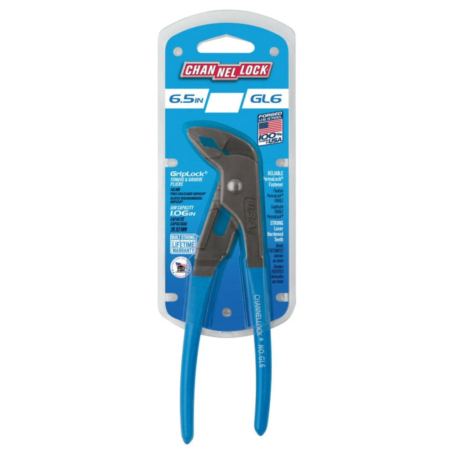 Channellock GL6 6.5-inch GRIPLOCK Tongue & Groove Pliers