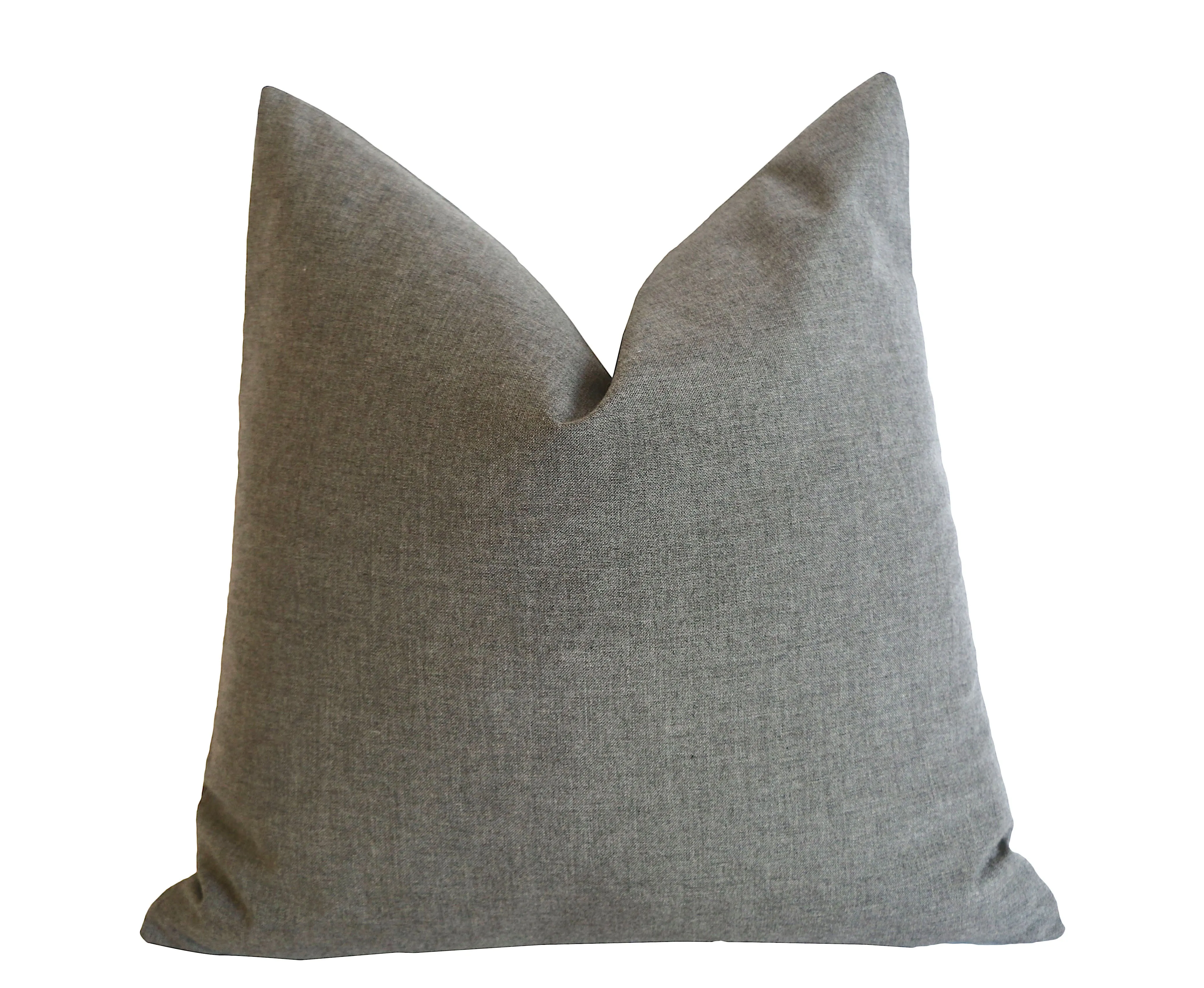 Charcoal Sunbrella Outdoor Pillow cover / Sunbrella Solids