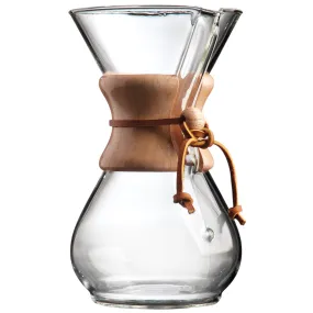 Chemex® 6-Cup Pour-Over Glass Coffee Maker, Classic Series